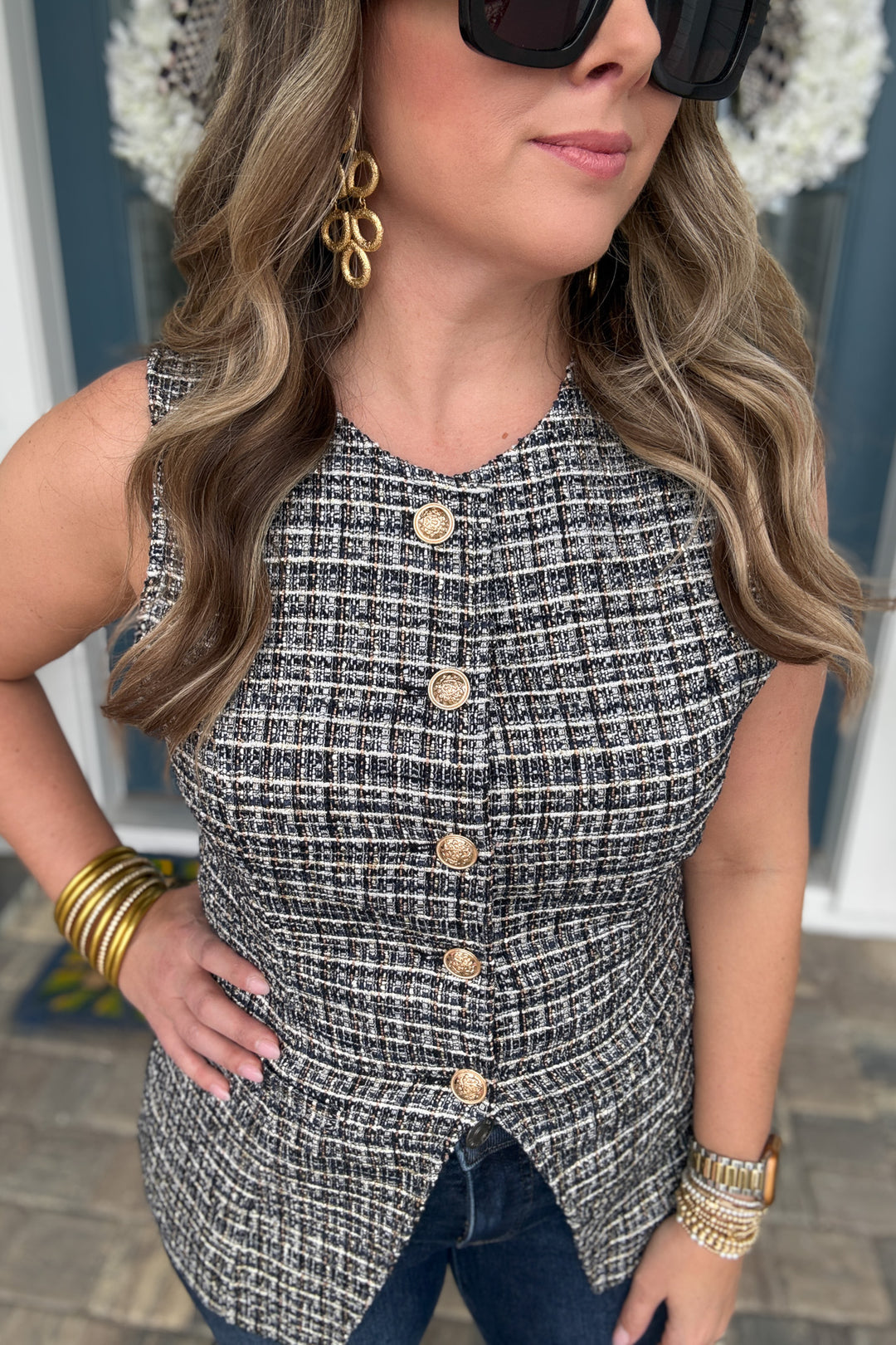 Gisella Tweed Jeanie  Vest