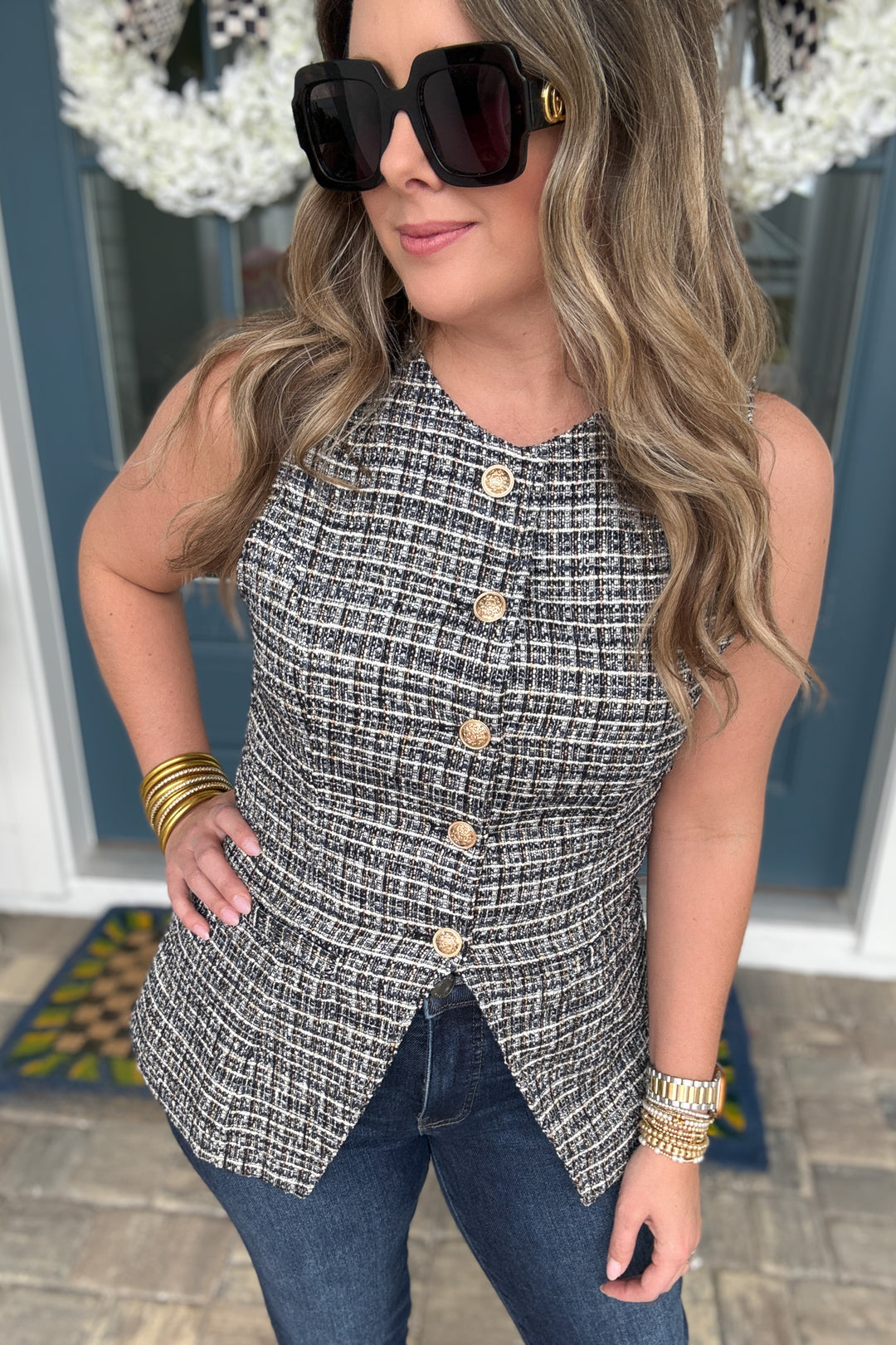 Gisella Tweed Jeanie  Vest