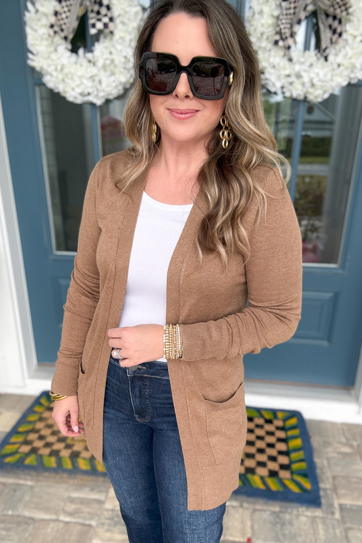 Montecito Cardigan -Tan