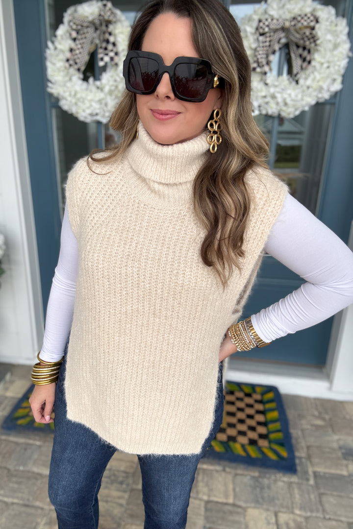 Cloud Nine Turtleneck Sweater Vest