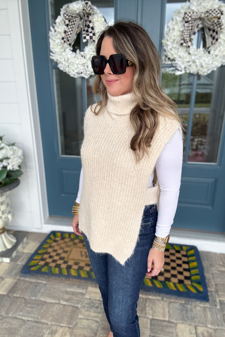 Cloud Nine Turtleneck Sweater Vest