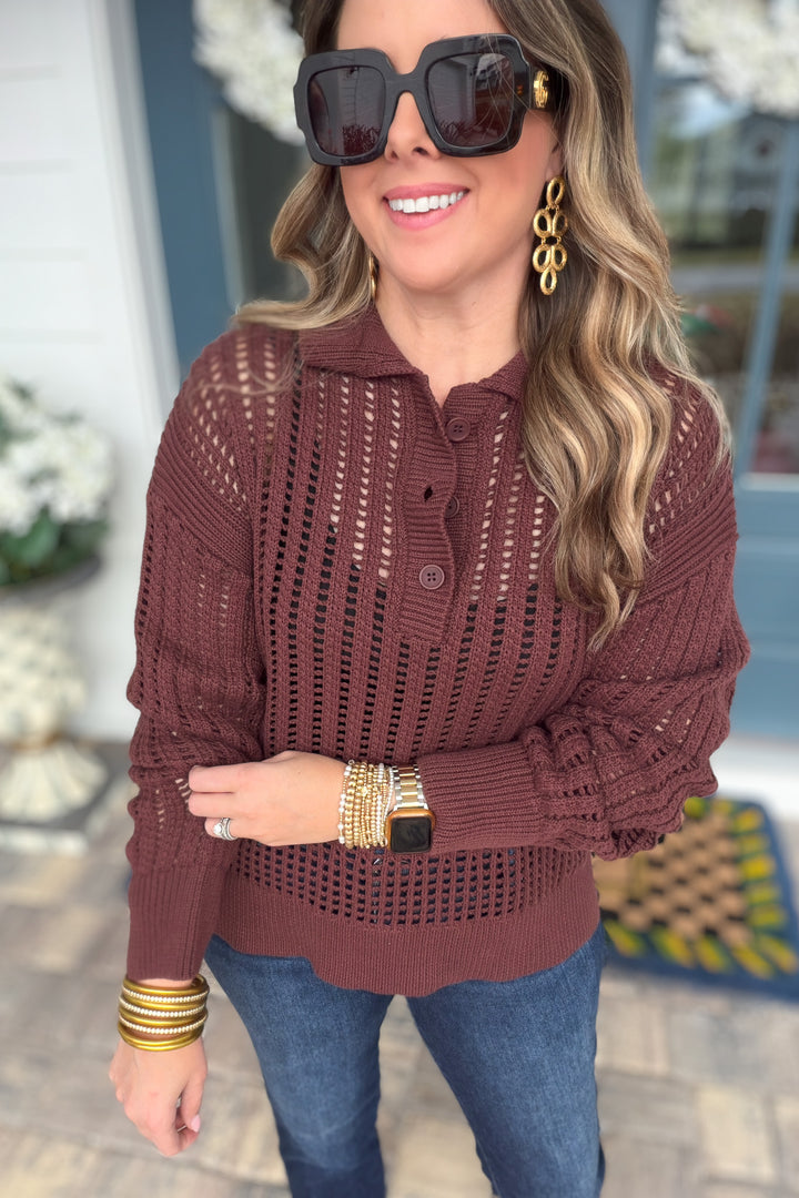 Z Supply: Looking Glass Polo Sweater - Sandalwood