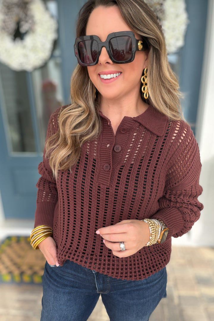 Z Supply: Looking Glass Polo Sweater - Sandalwood