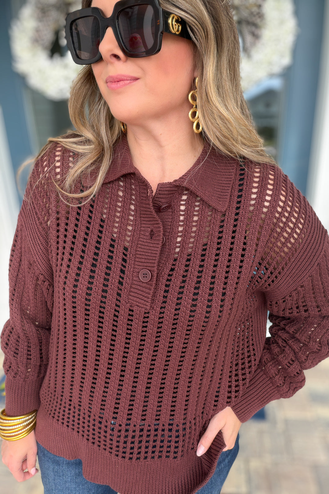 Z Supply: Looking Glass Polo Sweater - Sandalwood