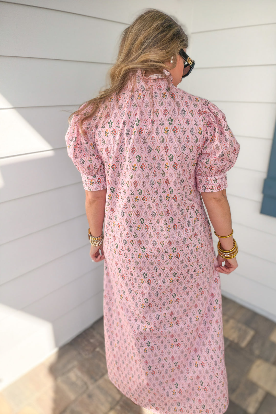 Petal Lane Ruffle Neck Midi Dress - B Social Boutique