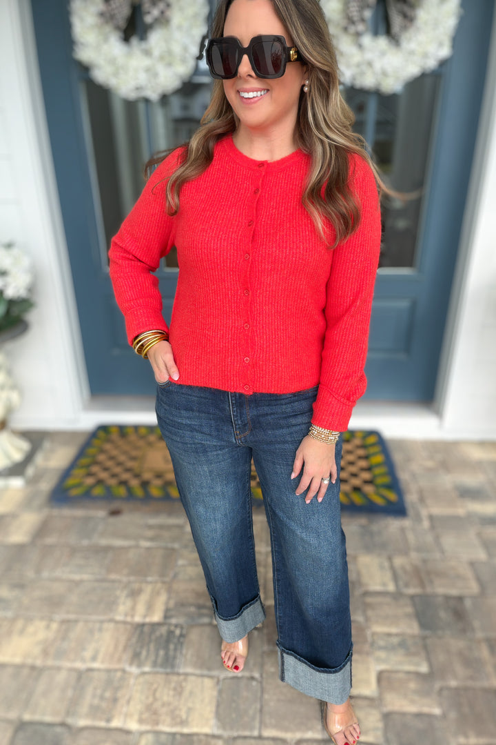 KUT: SIENNA HIGH RISE STRAIGHT LEG-ROLL UP 5"