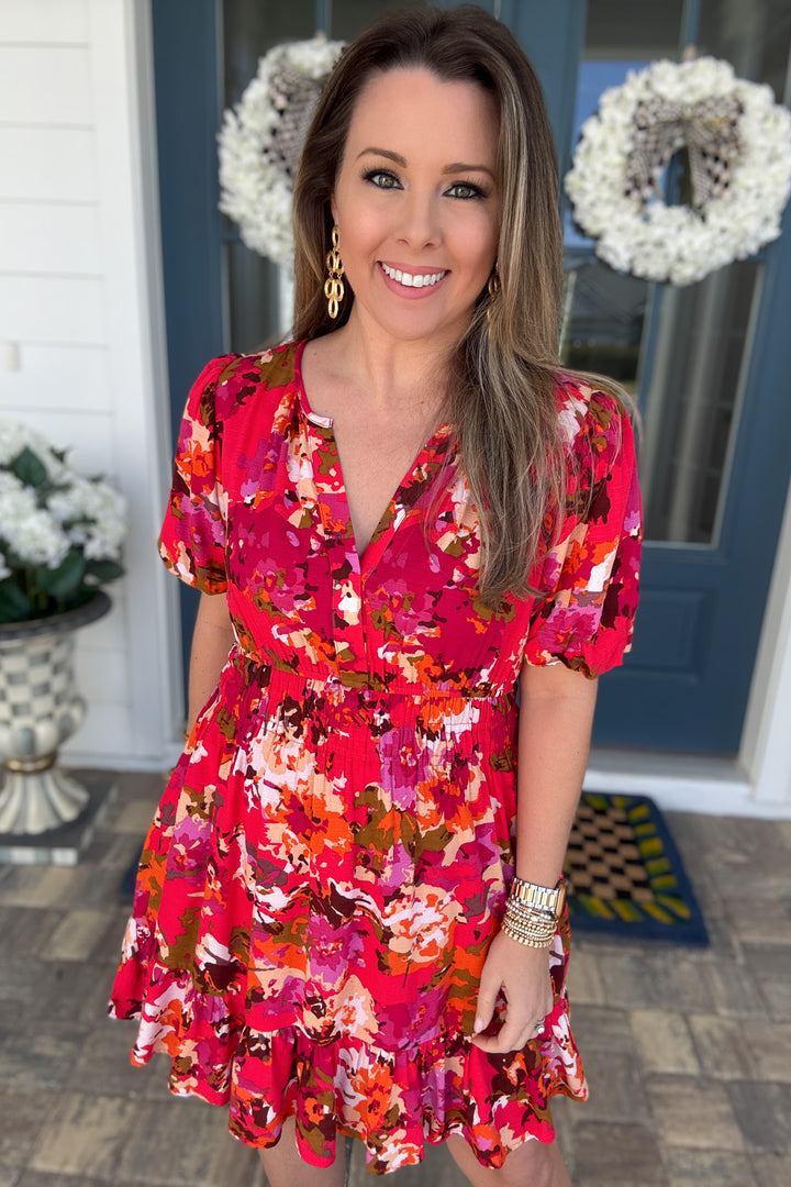 Bloom Tiered Mini Dress - B Social Boutique