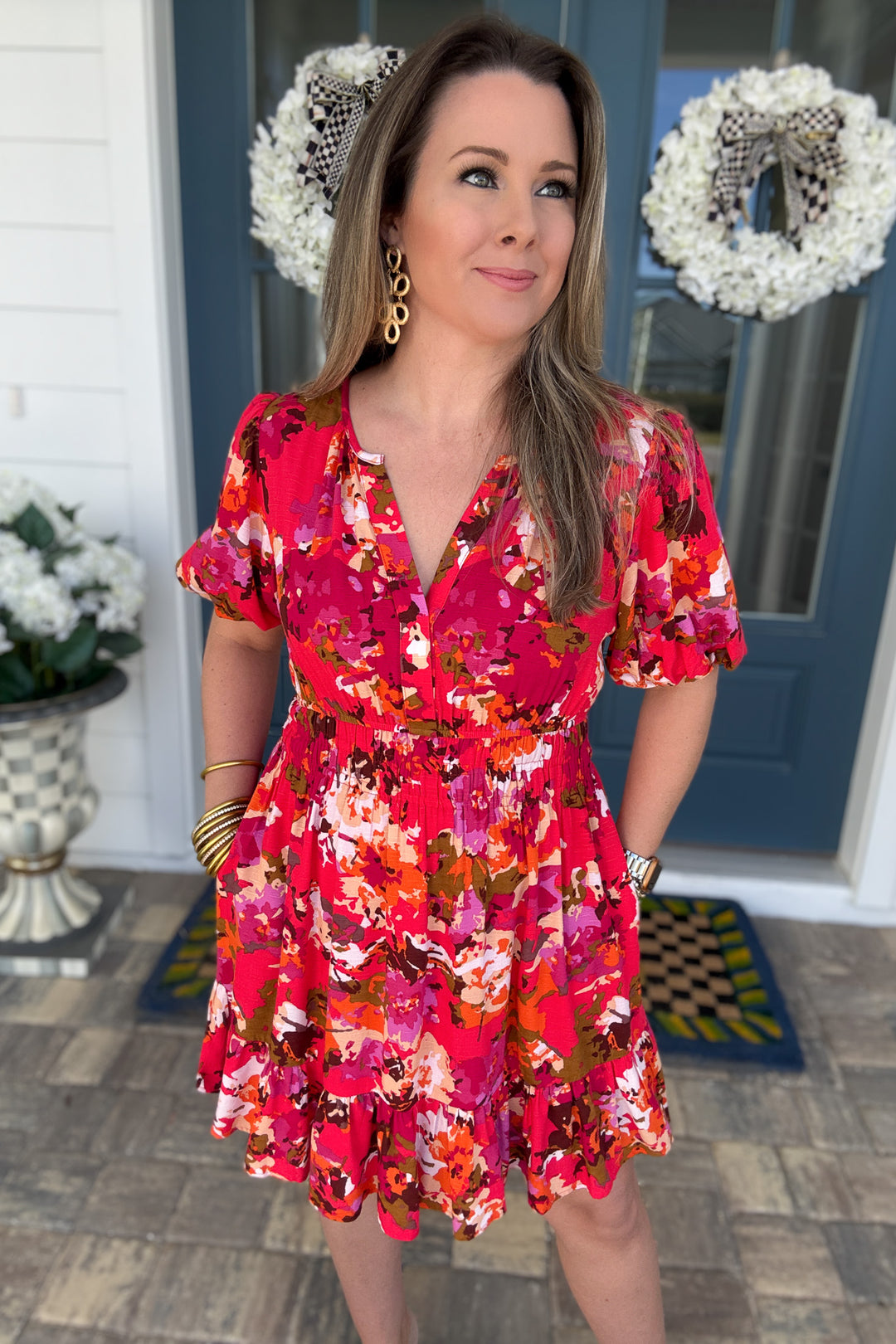 Bloom Tiered Mini Dress - B Social Boutique