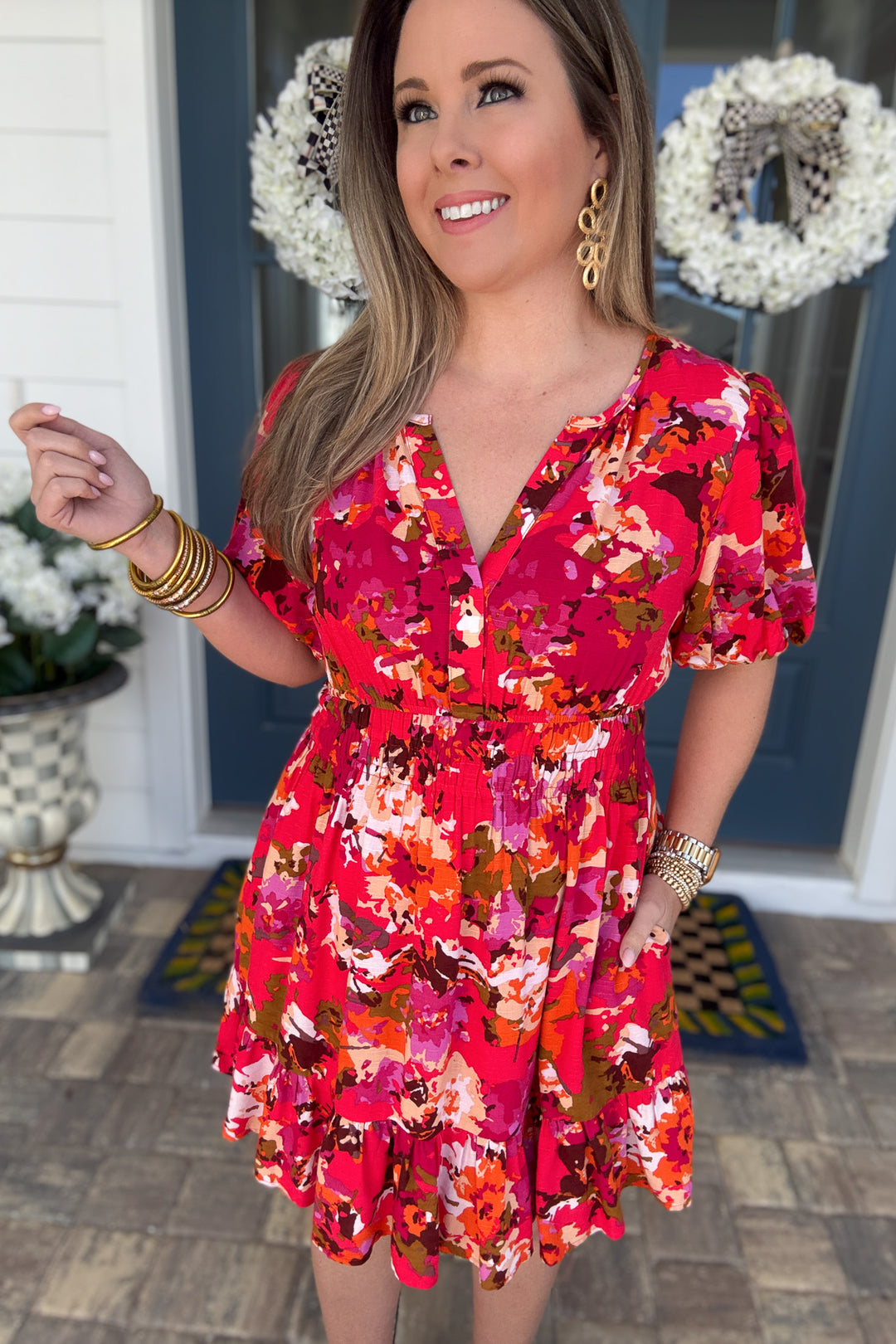 Bloom Tiered Mini Dress - B Social Boutique