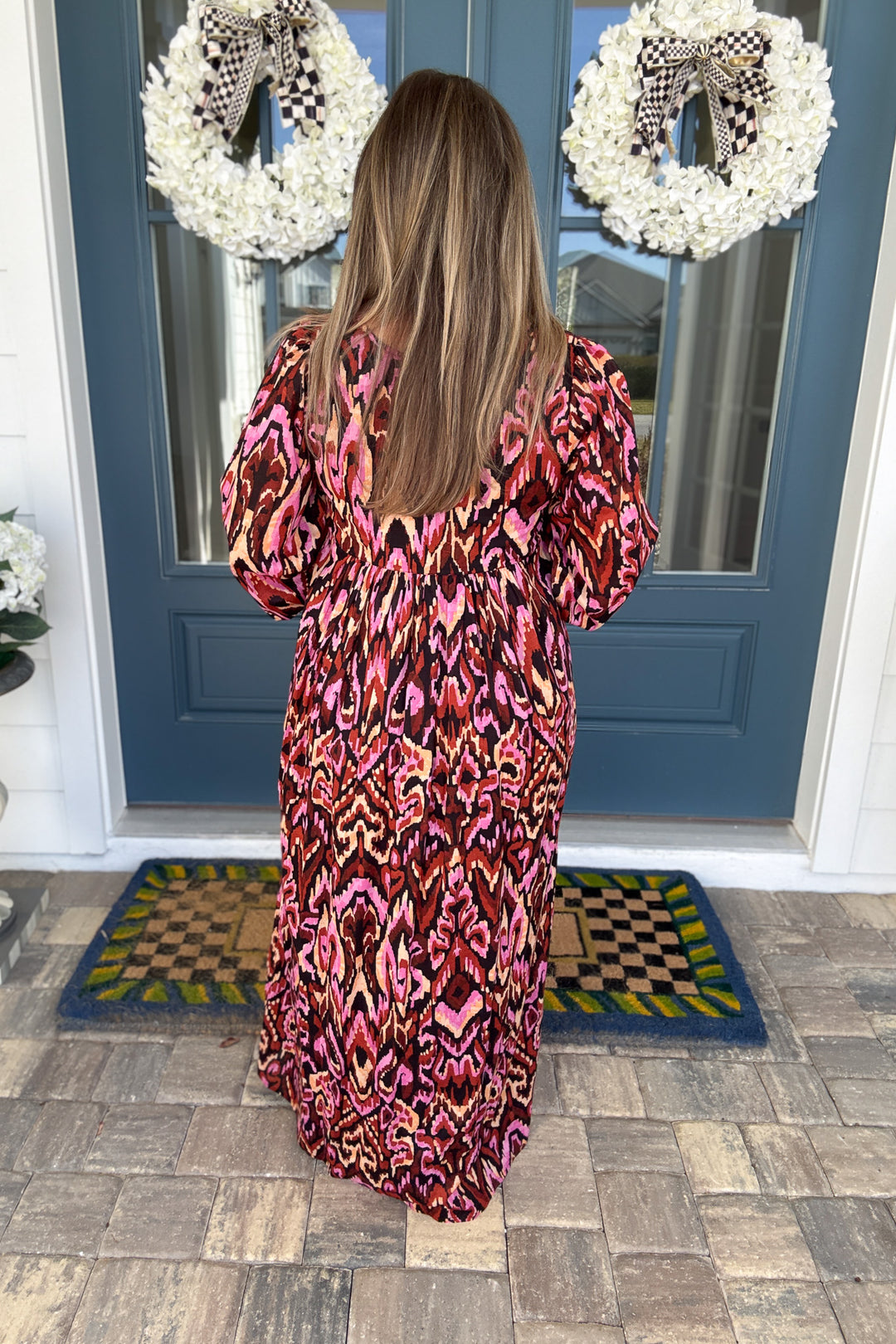 Molly Bracken: Fall Ikat Maxi Dress