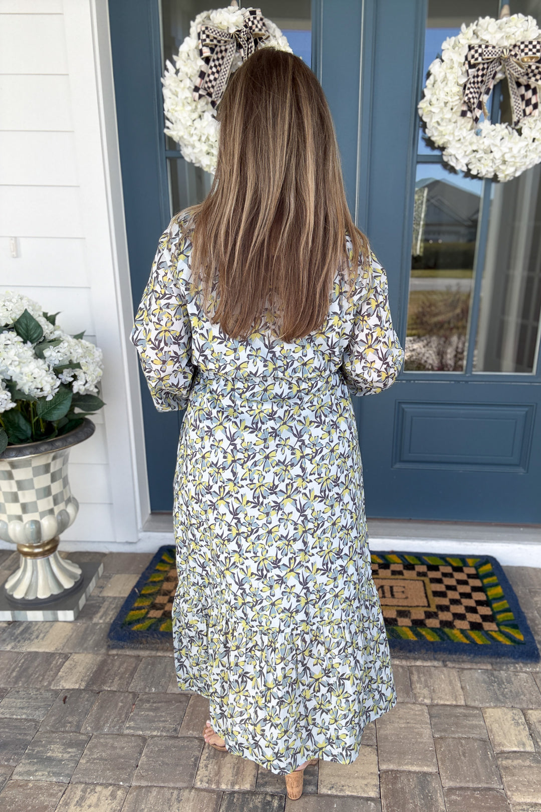 Olive Garden Tie Waist Midi Dress - B Social Boutique
