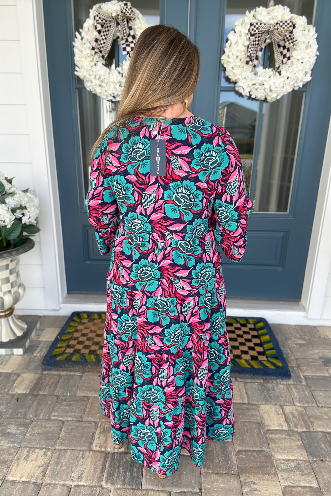 Mary Square: Benette Midi Dress - Lovestruck Teal - B Social Boutique