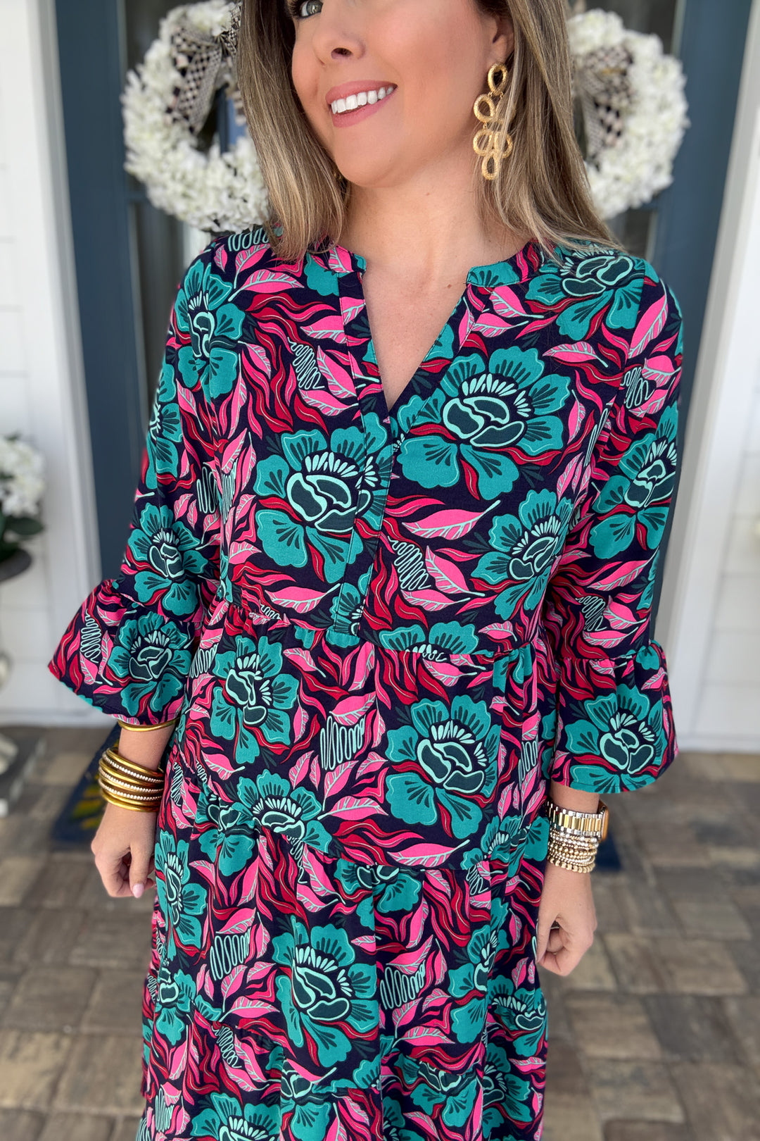 Mary Square: Benette Midi Dress - Lovestruck Teal - B Social Boutique