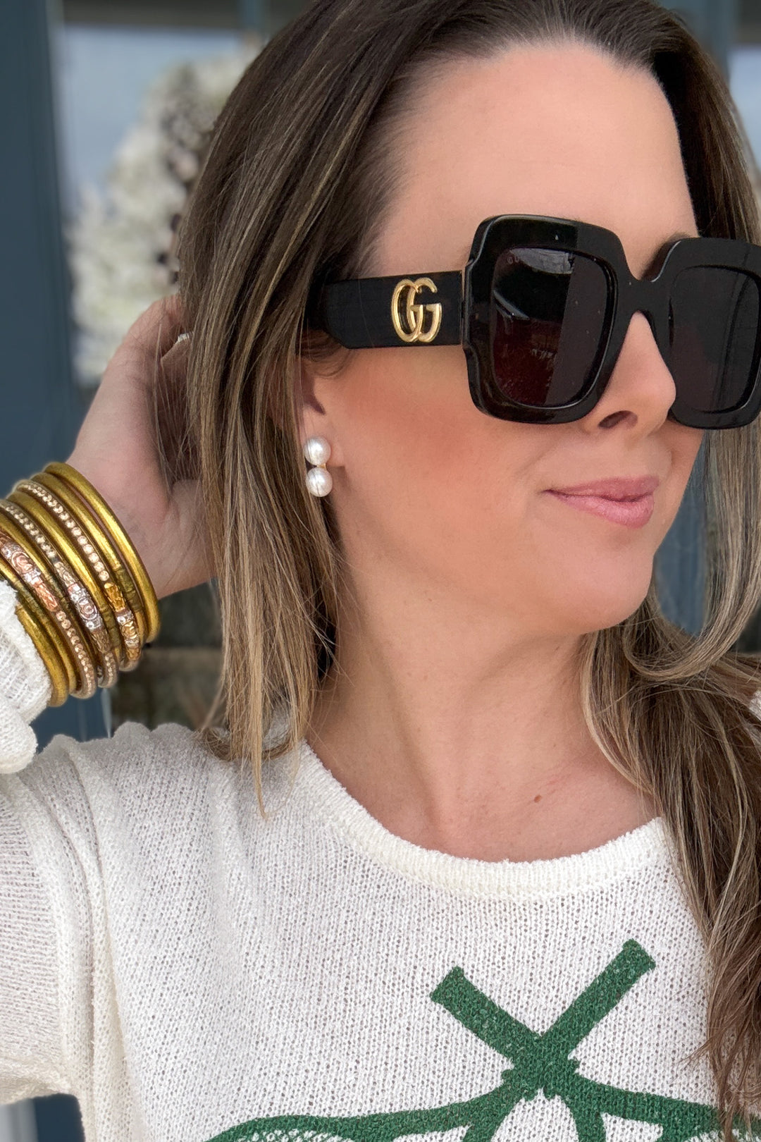Belle Double Pearl Stud - B Social Boutique