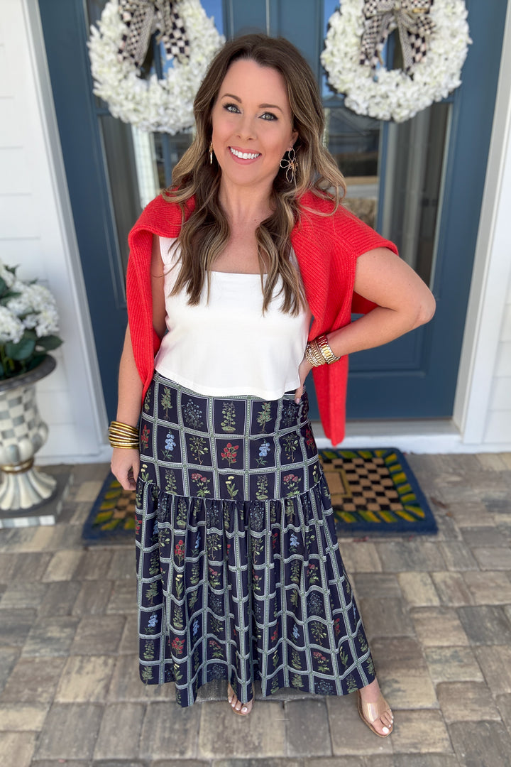 Smith & Quinn: Faye Skirt - Gardeners Window Navy