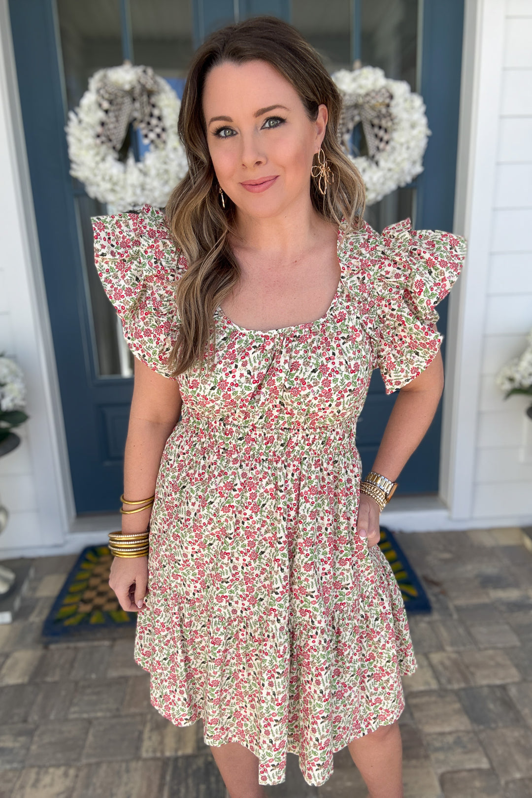 Sweet Meadow Flutter Sleeve Mini Dress - B Social Boutique