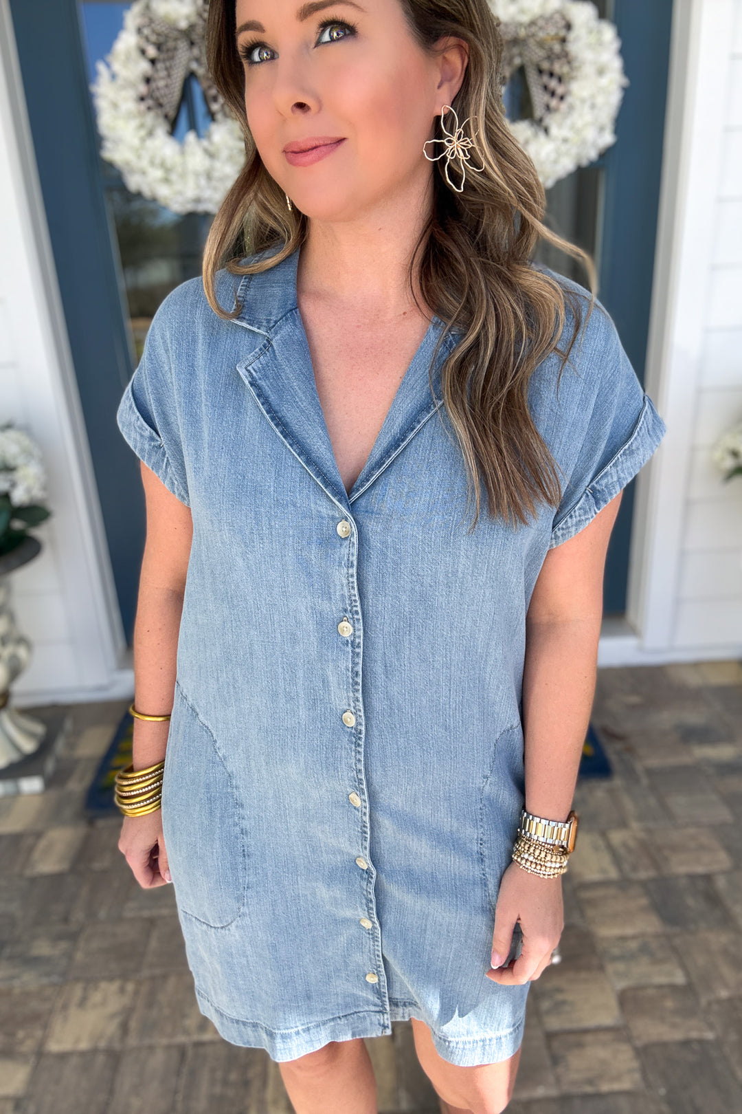 Z-Supply: Spa Denim Mini Dress - Shoreline