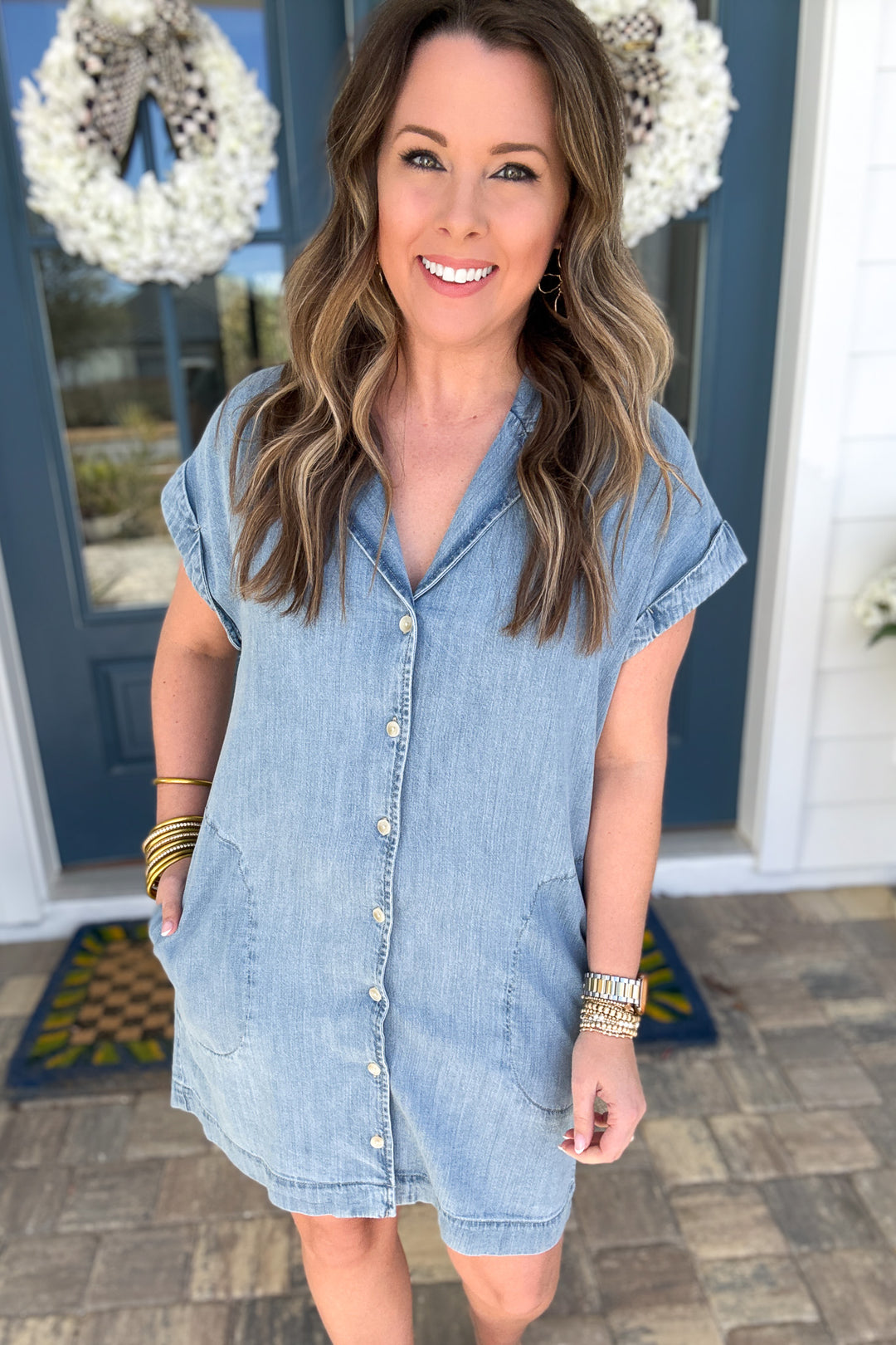 Z-Supply: Spa Denim Mini Dress - Shoreline