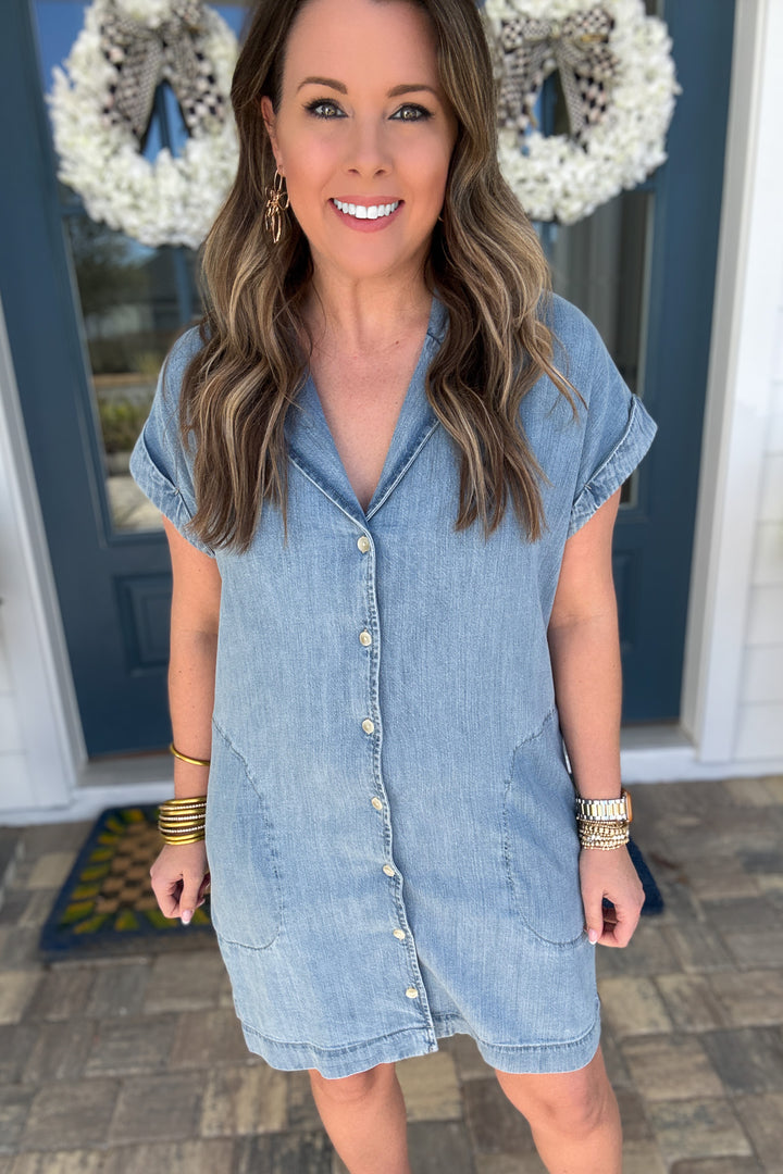 Z-Supply: Spa Denim Mini Dress - Shoreline