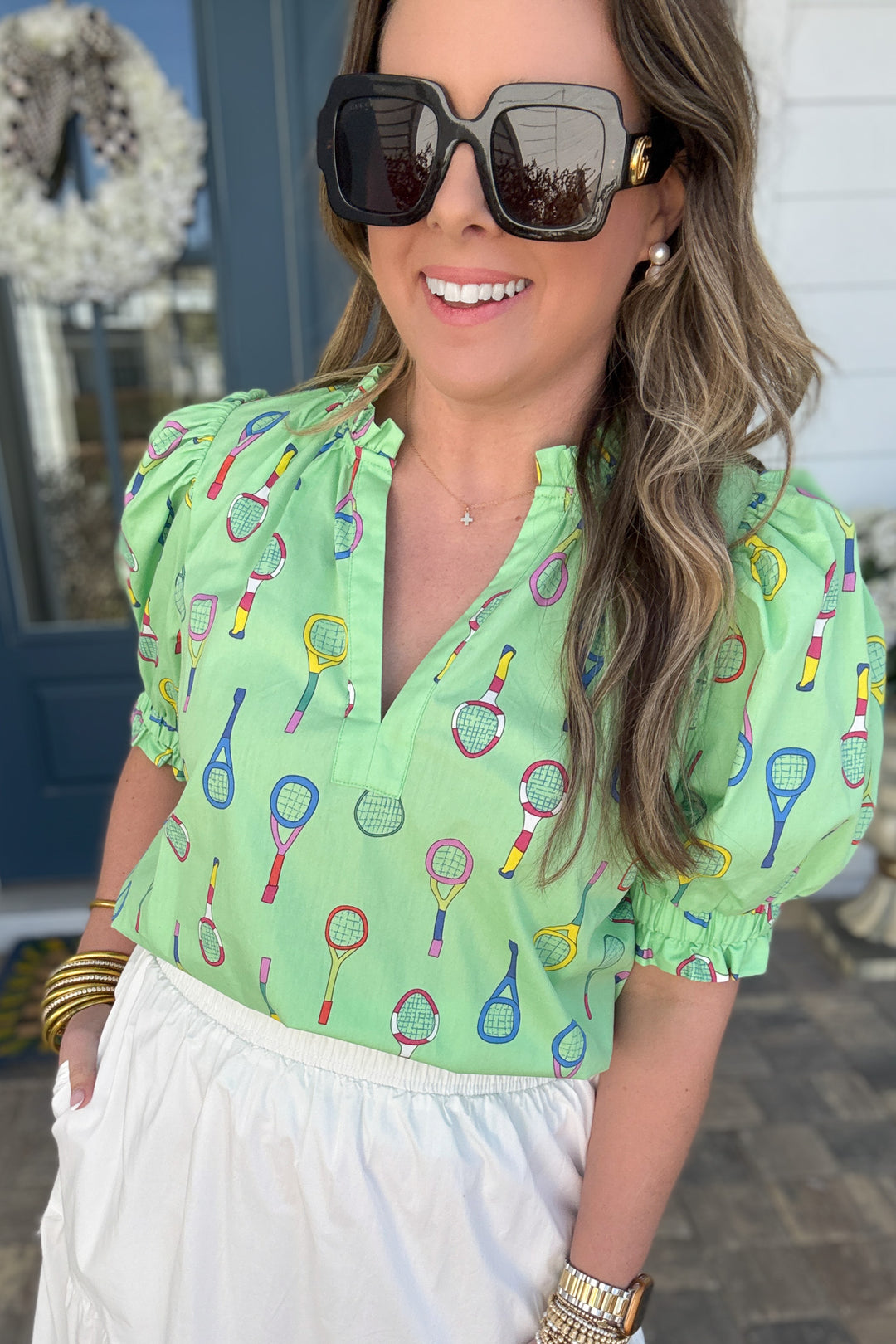 THML: Tennis Love Blouse - B Social Boutique