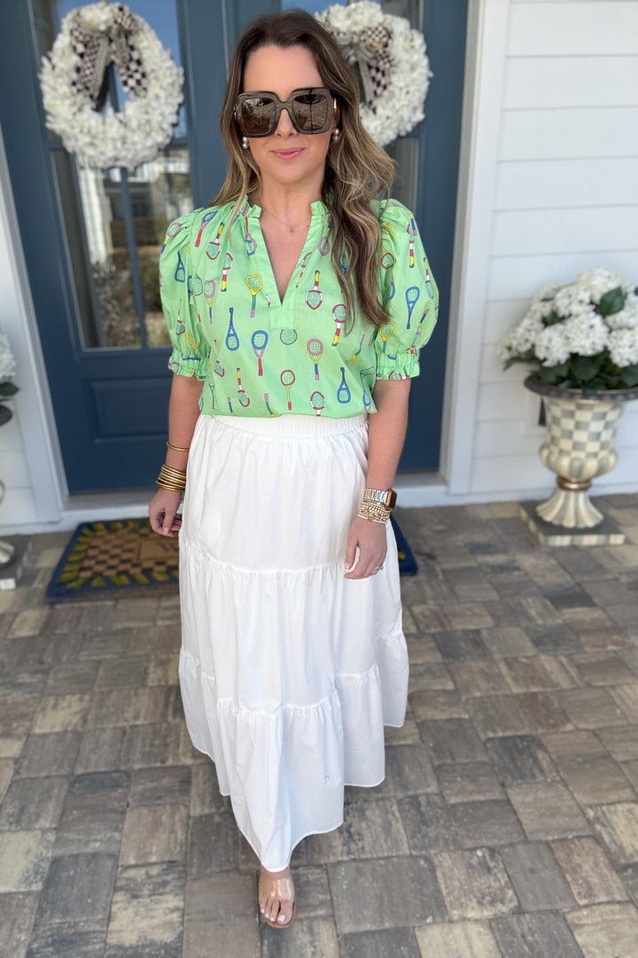 THML: Tennis Love Blouse - B Social Boutique
