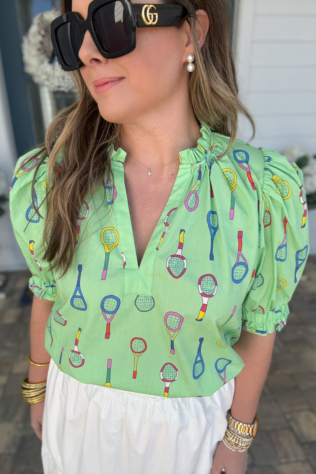 THML: Tennis Love Blouse - B Social Boutique