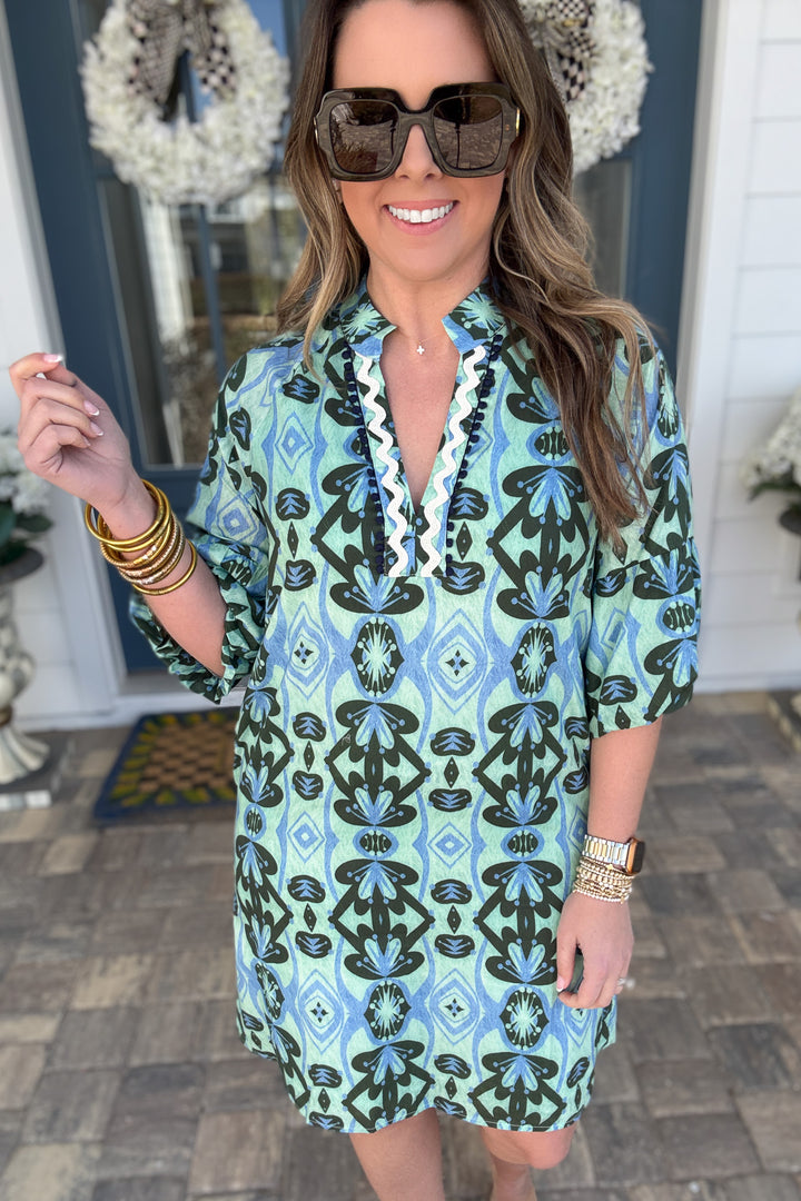 THML: Watercolor Dreaming Shift Dress - B Social Boutique