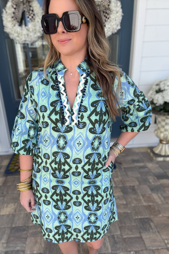 THML: Watercolor Dreaming Shift Dress - B Social Boutique