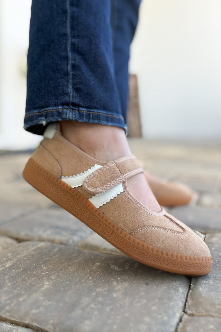 Corky's: CALM DOWN - Camel Faux Suede