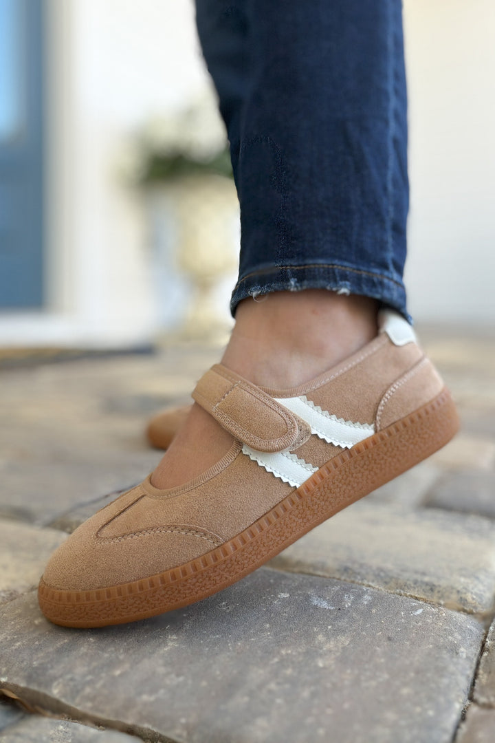 Corky's: CALM DOWN - Camel Faux Suede