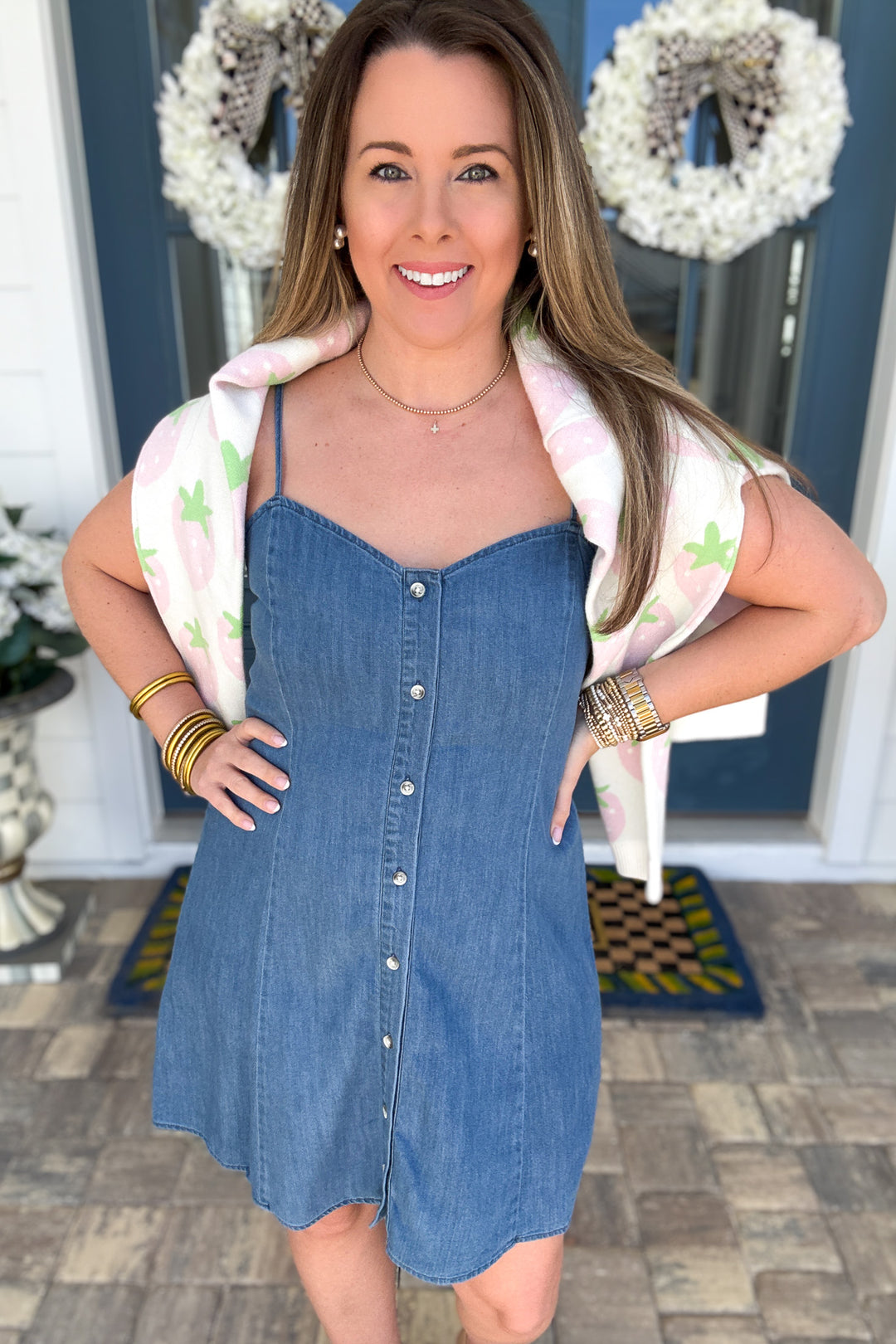 Z Supply: Angel Eyes Denim Mini Dress - Medium Indigo