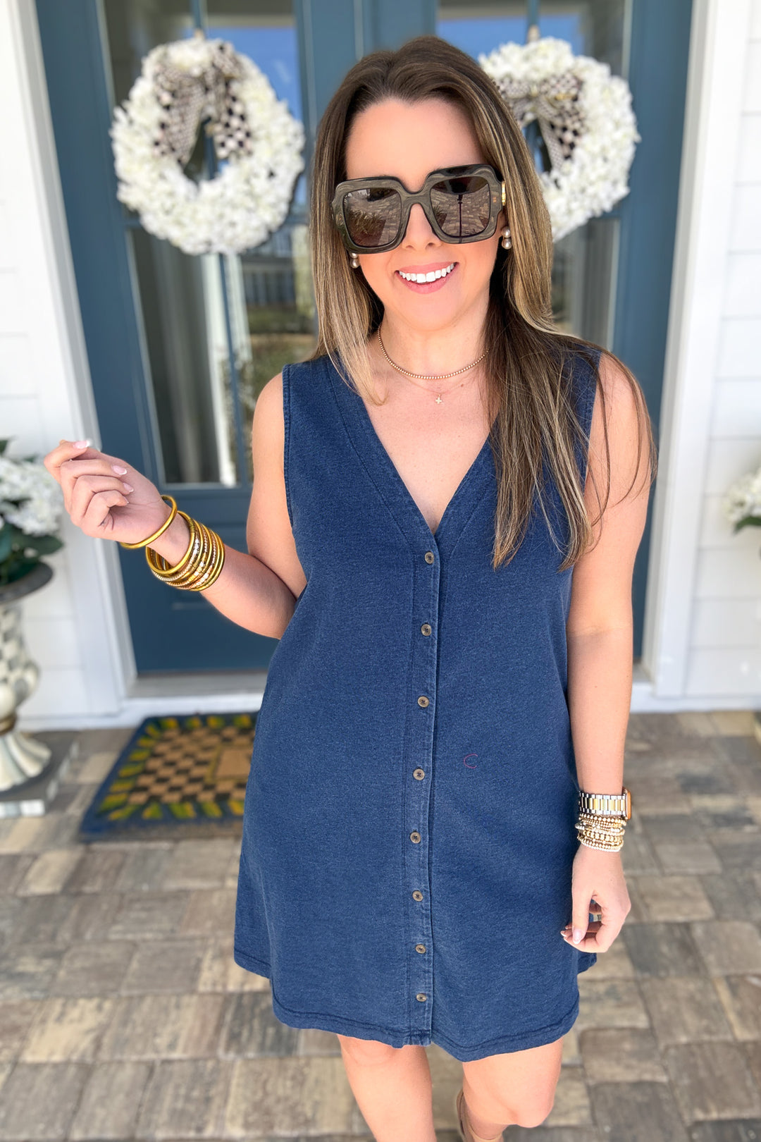 Z Supply: Solace Denim Mini Dress - Indigo