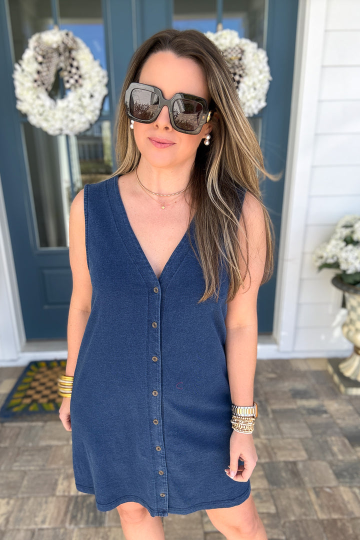Z Supply: Solace Denim Mini Dress - Indigo