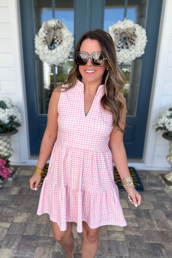Smith & Quinn: Tatum Dress - Pink Gingham