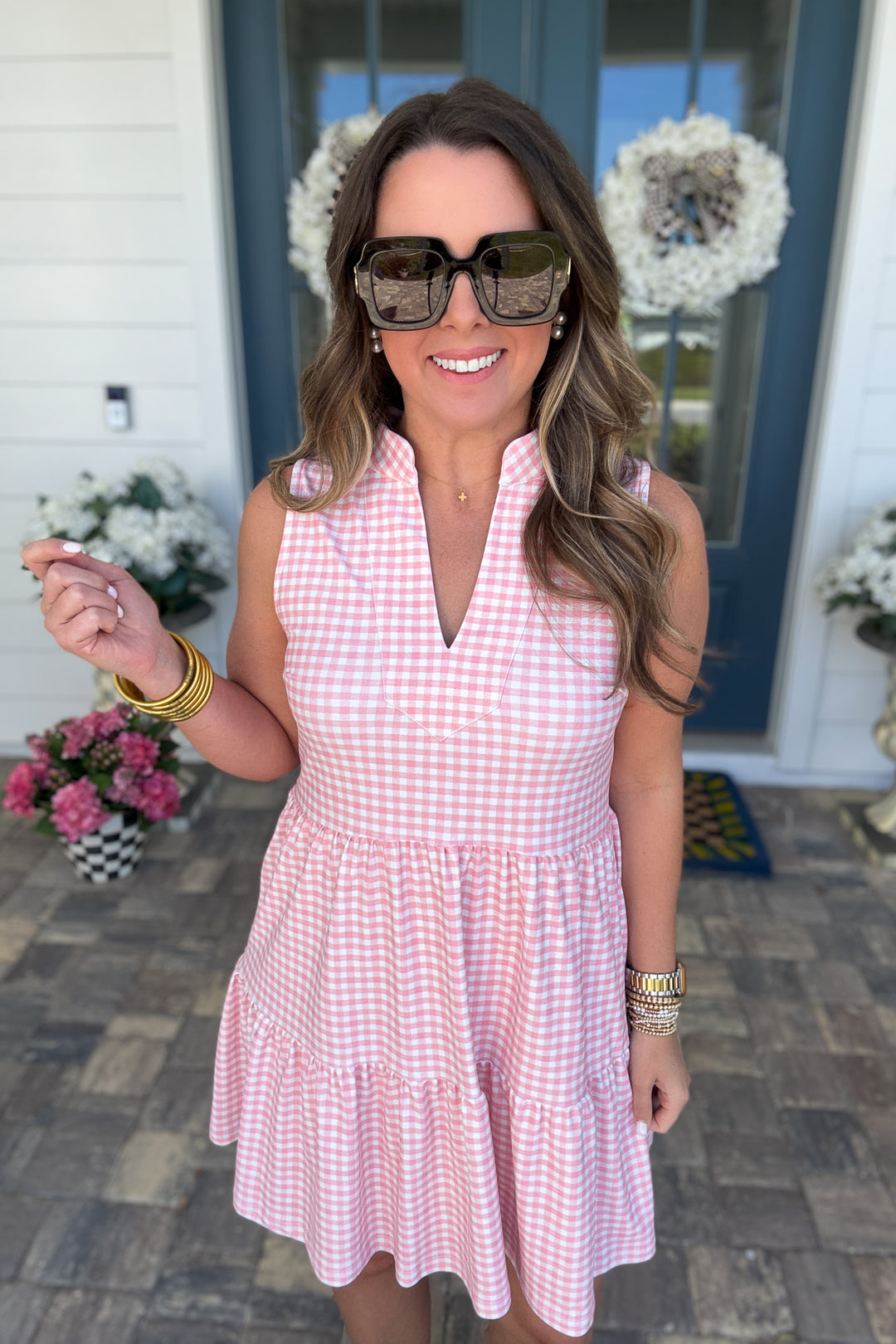 Smith & Quinn: Tatum Dress - Pink Gingham