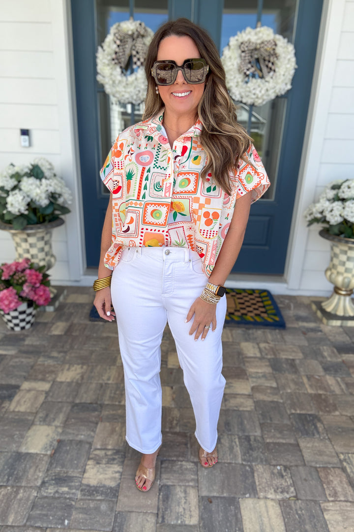 SPANXshape™ Authentic 360: 90s Straight Leg Jean - Classic White