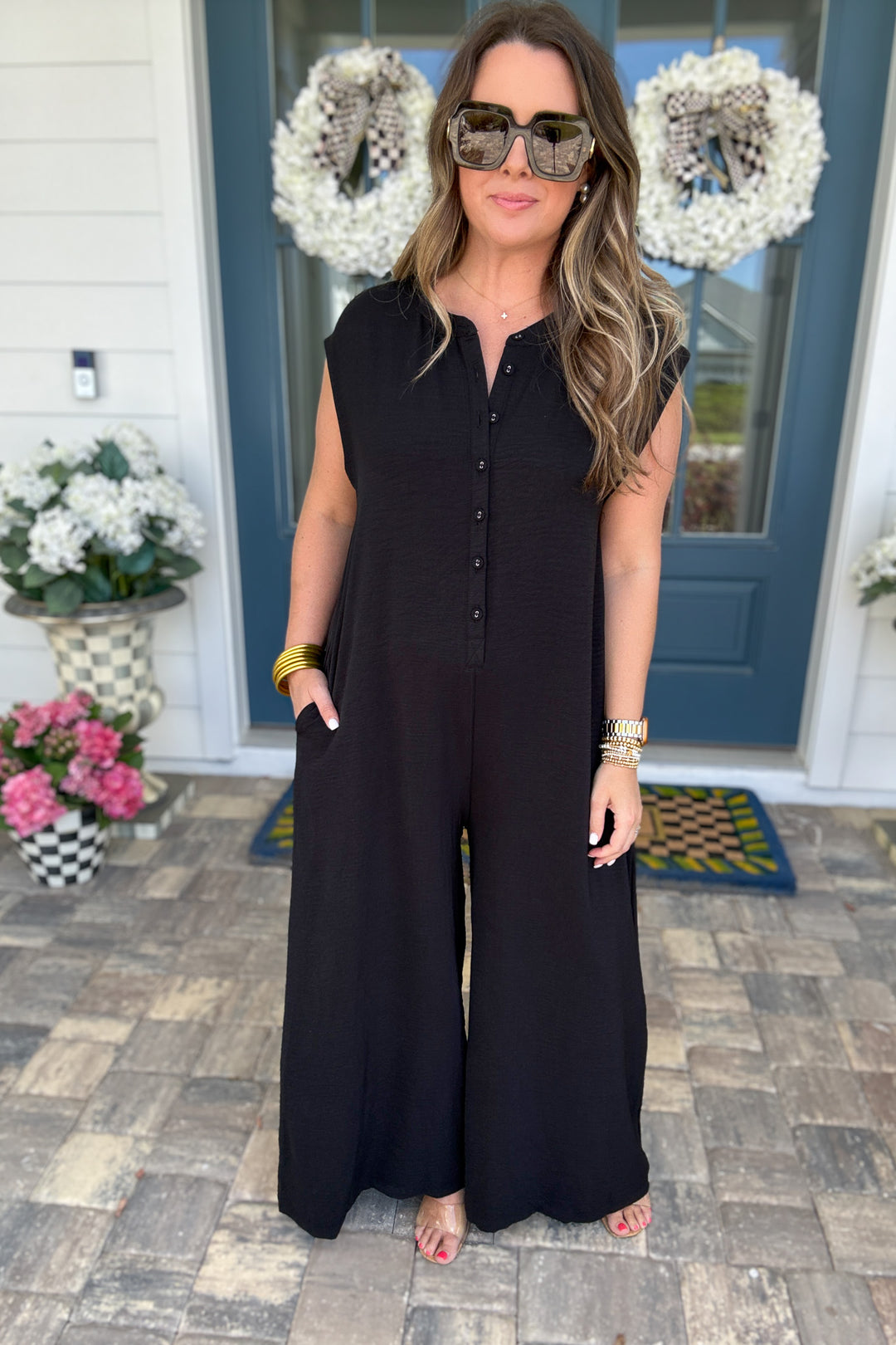 Effortless Chic Black Wide Leg Jumpsuit