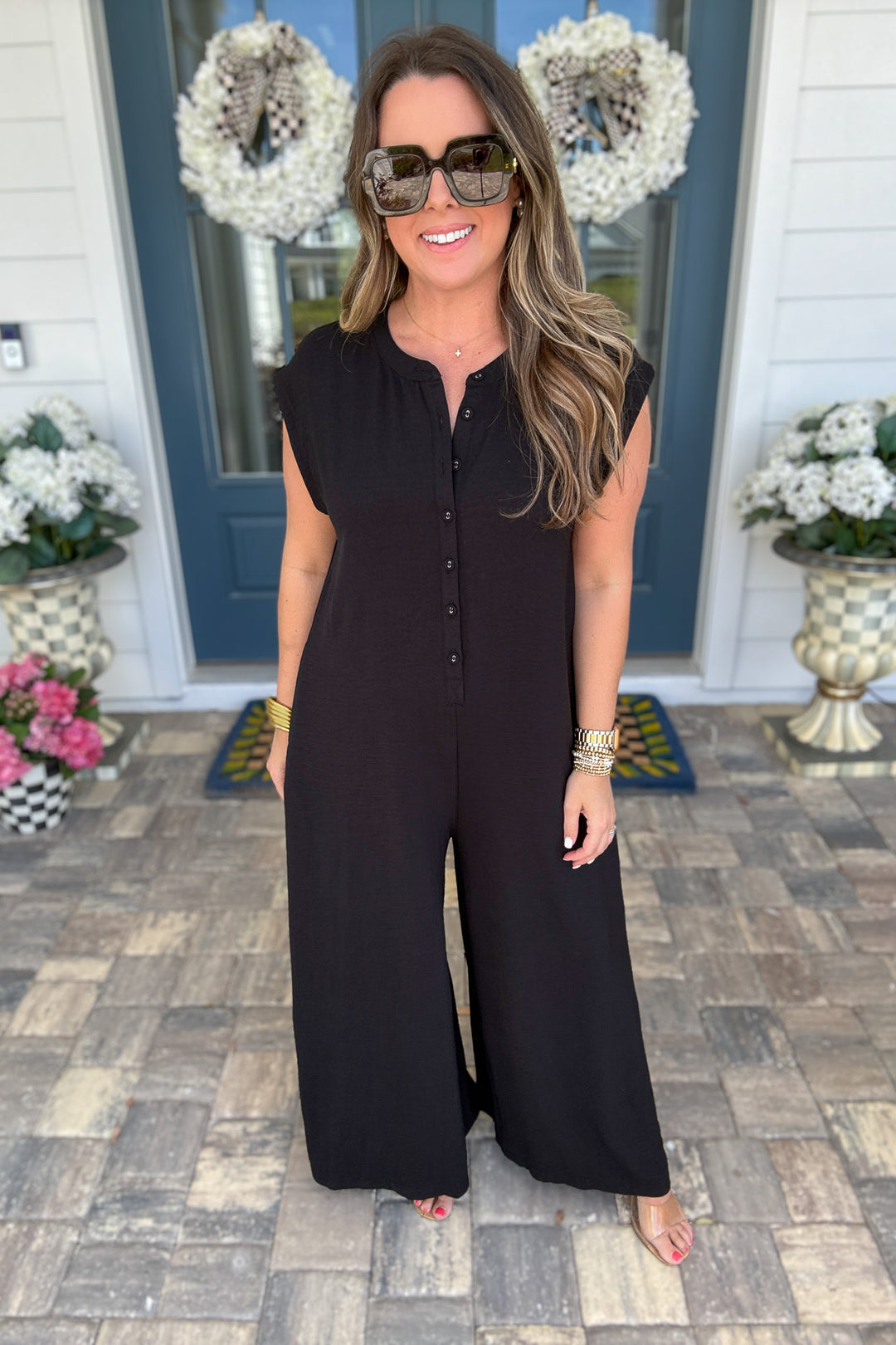Effortless Chic Black Wide Leg Jumpsuit