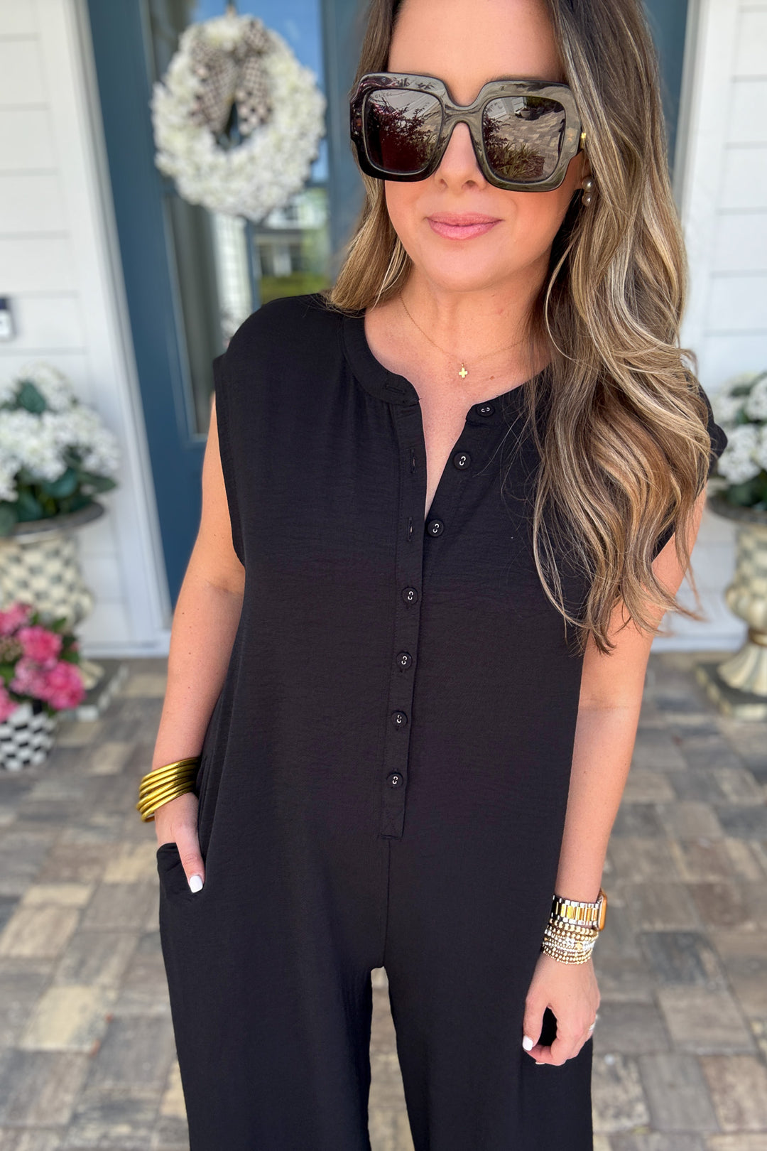 Effortless Chic Black Wide Leg Jumpsuit