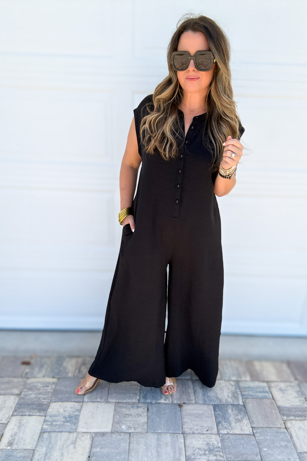 Effortless Chic Black Wide Leg Jumpsuit