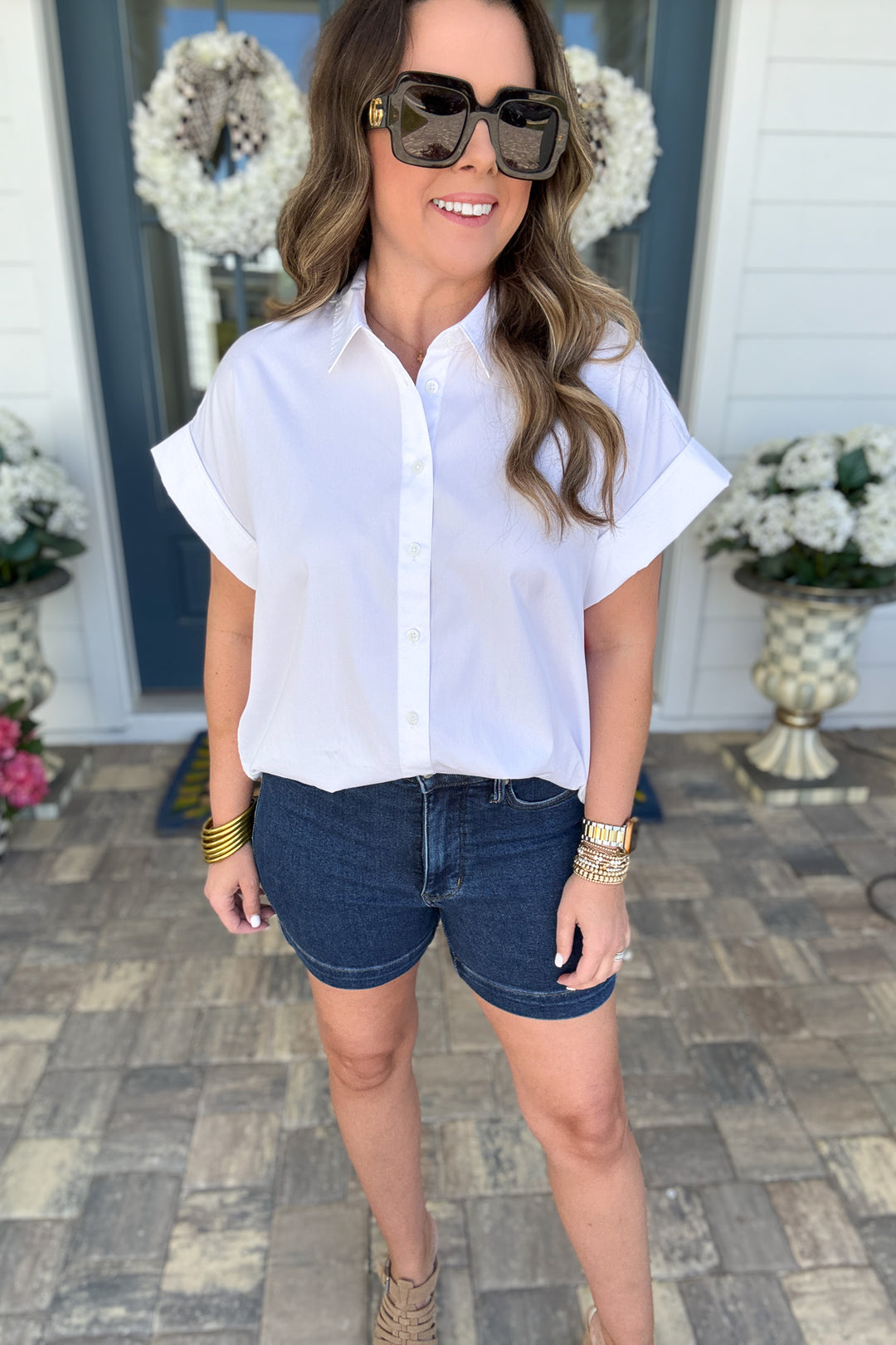 Judy Blue: Dark Wash High Waisted Tummy Control Shorts