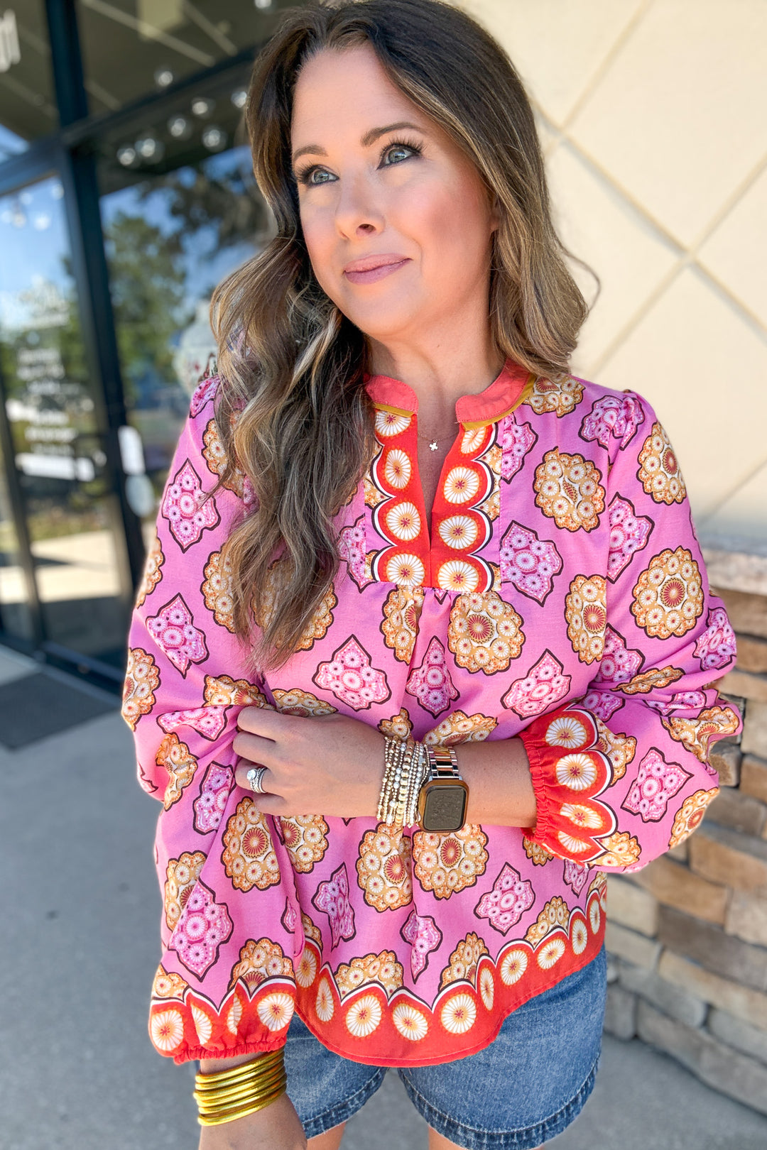 Sunset Medallion Blouse