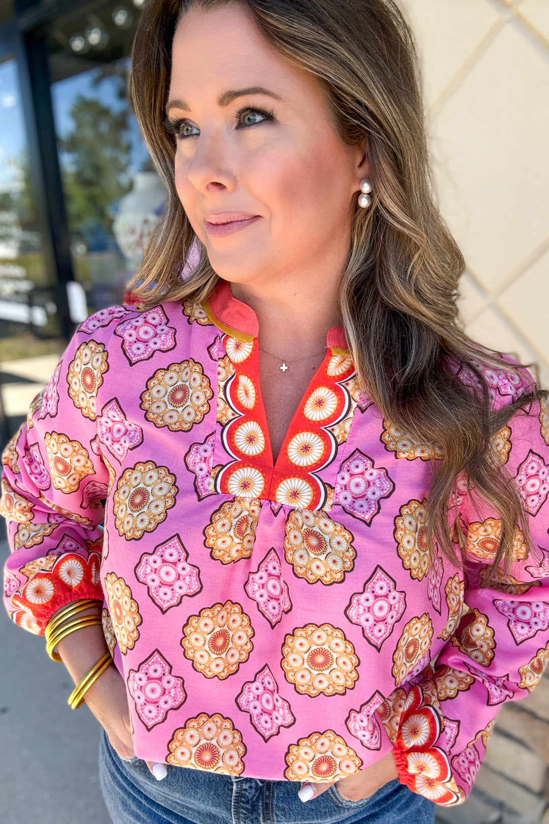 Sunset Medallion Blouse