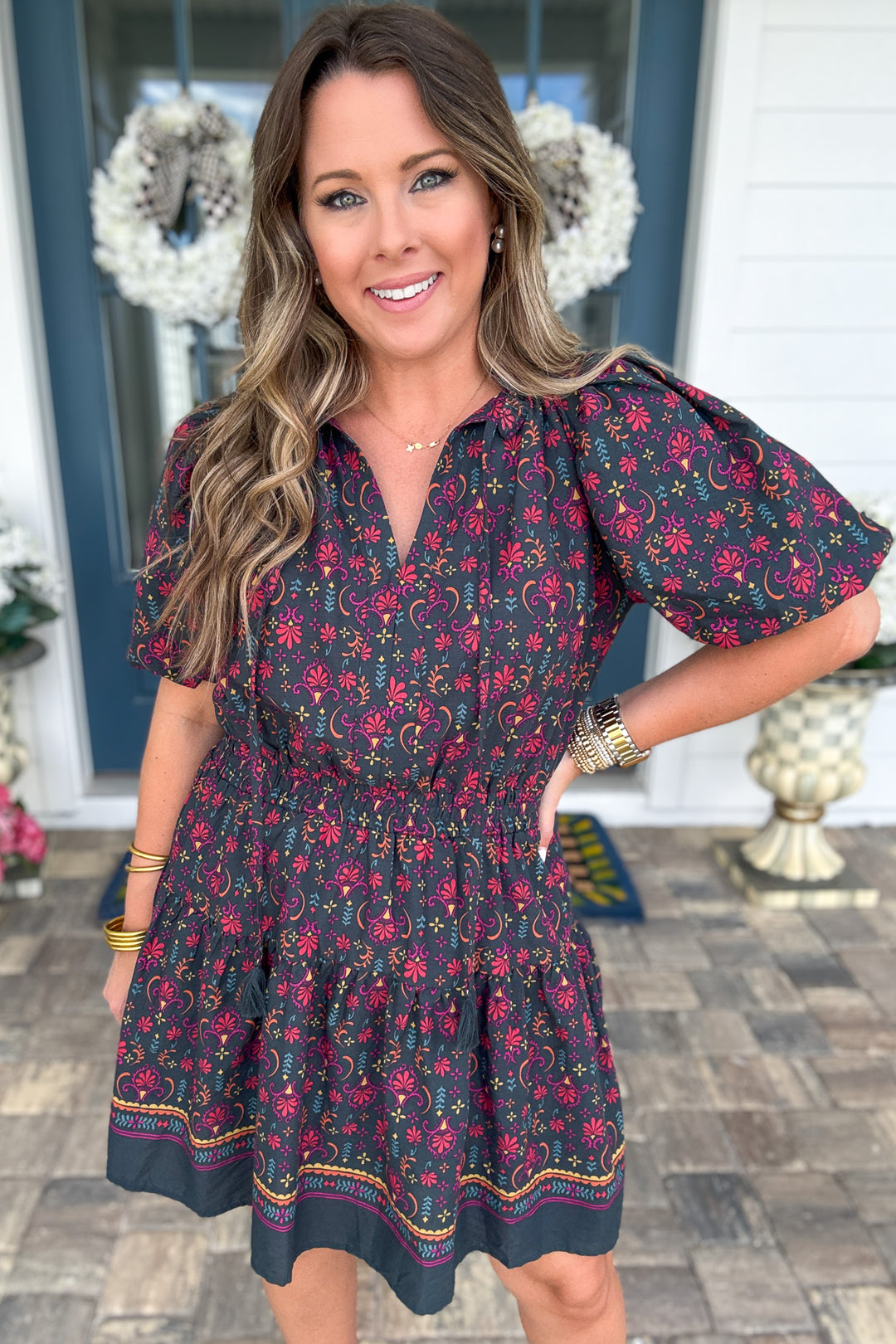 Midnight Bloom Mini Dress – B Social Boutique