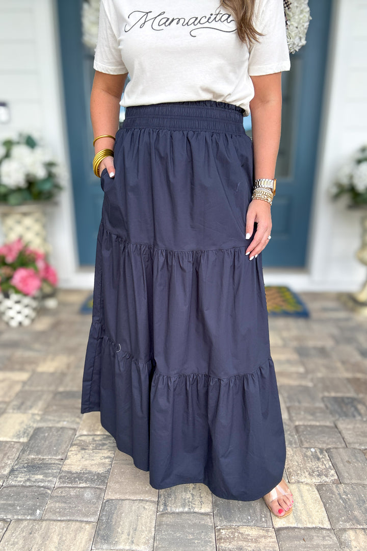 Something Changes Maxi Skirt - Navy
