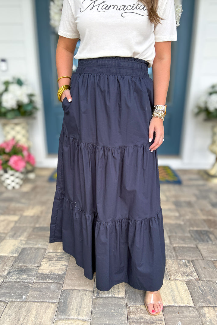 Something Changes Maxi Skirt - Navy
