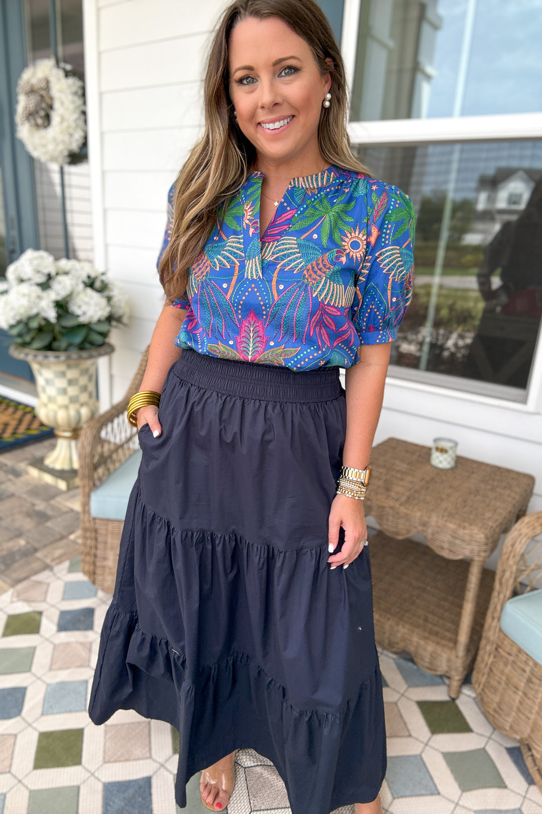 Something Changes Maxi Skirt - Navy