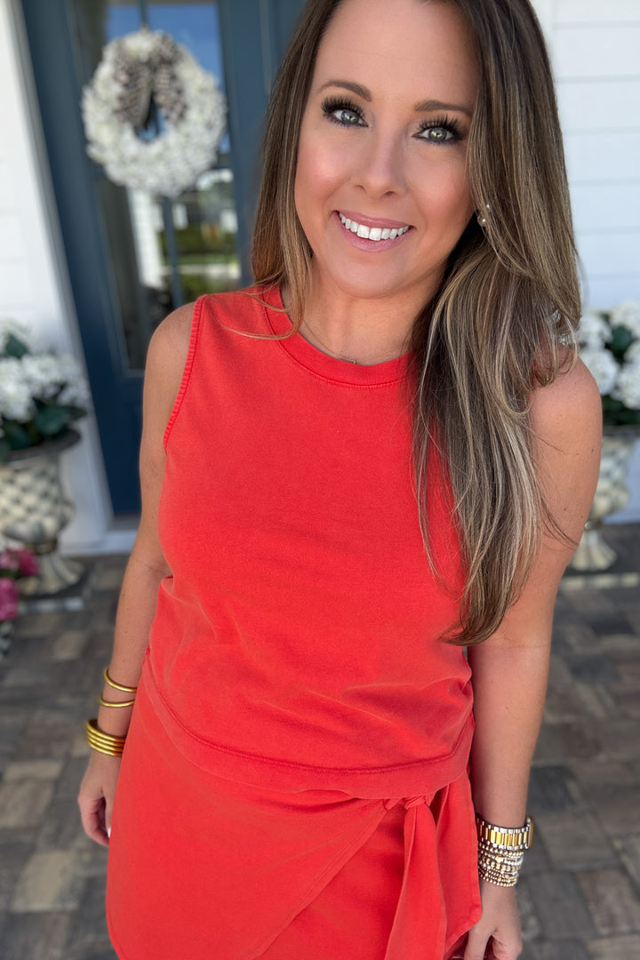 Z Supply: Sloane Jersey Muscle Tank - Lychee