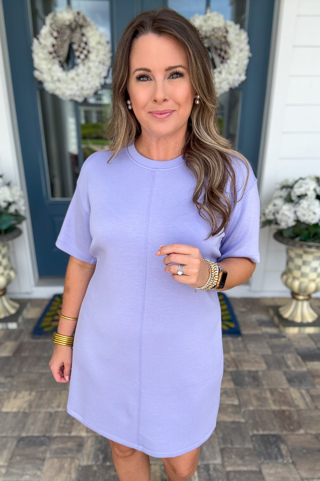 Spanx: AirEssentials® Mini T-Shirt Dress - Lavender ANMNE