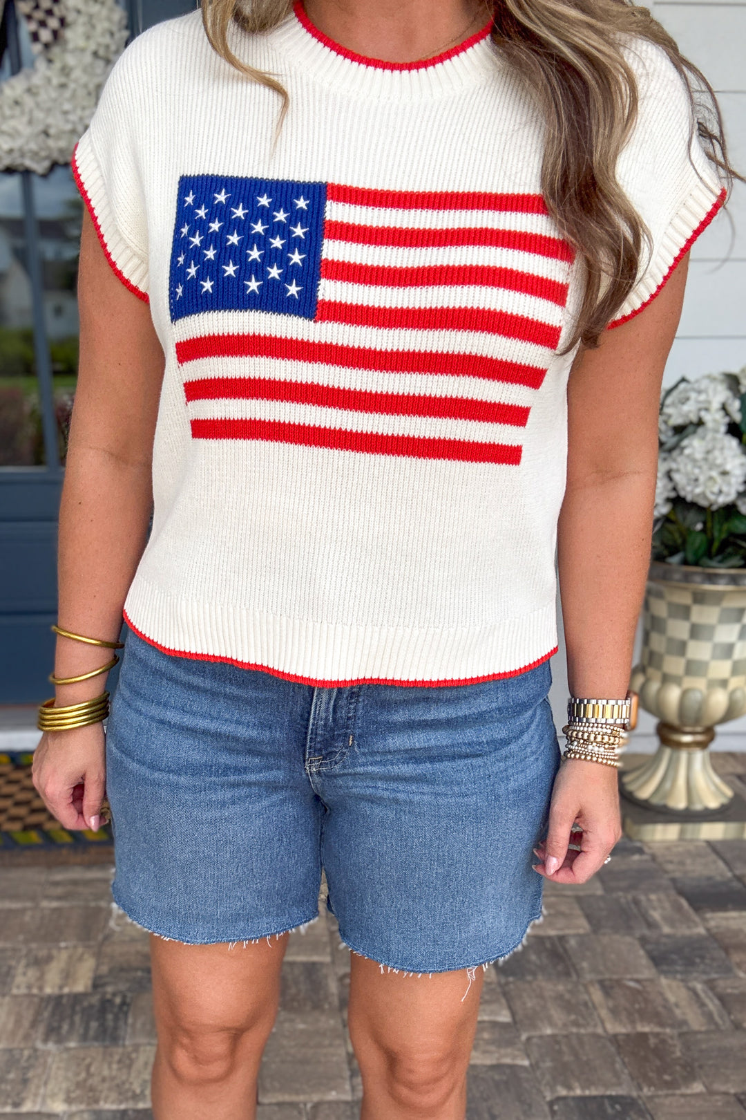 Z Supply: Sleeveless Patriot Sweater - Cloud